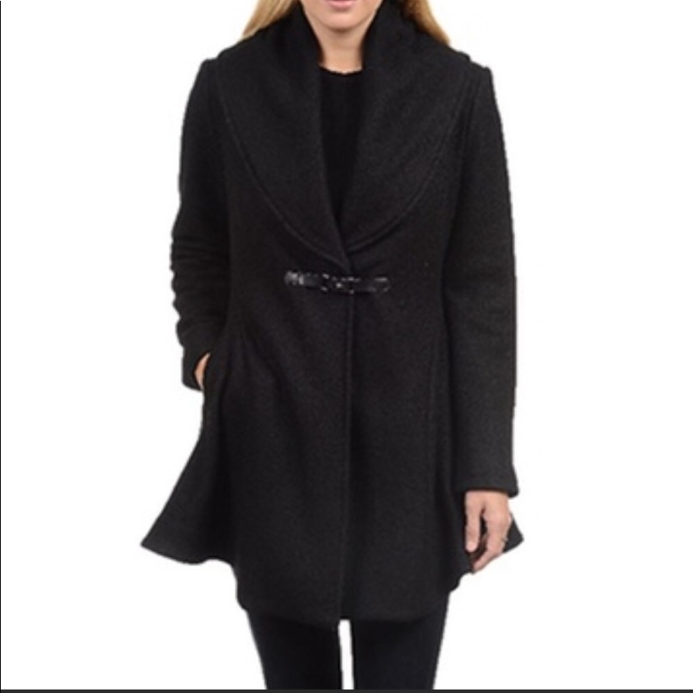Black Kensie Wool Winter Coat